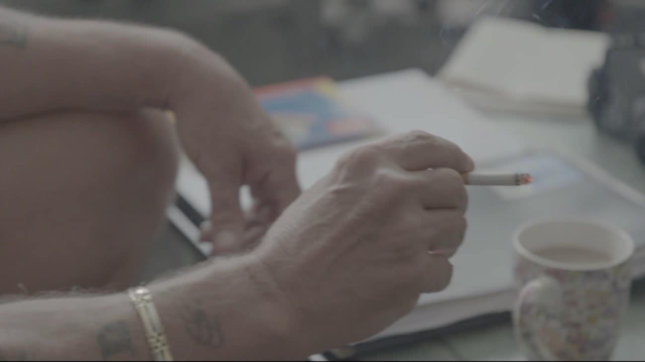 Hand with cigarette